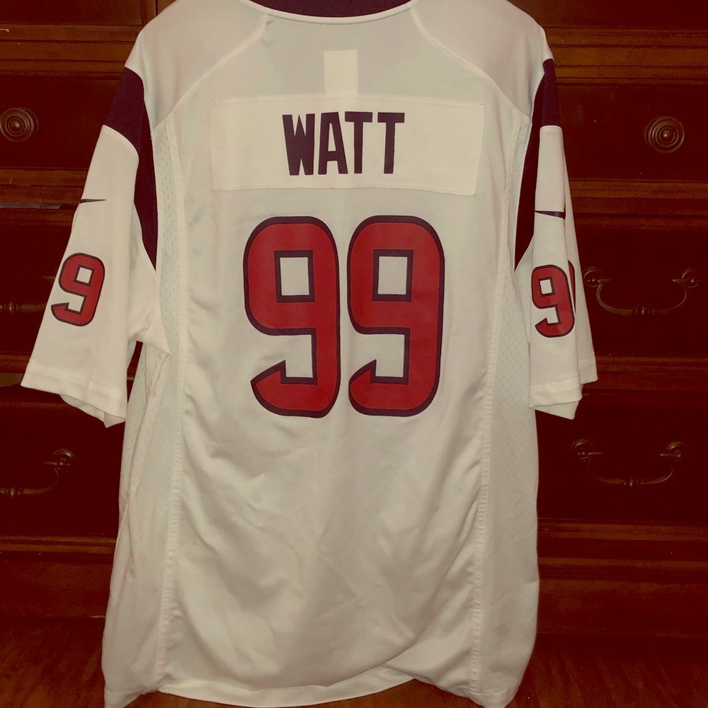 JJ WATT Authentic Texans Jersey - WHITE XL
